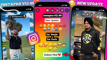 InstaPro v12.40 New Update 🔥| All Settings Enable | High Quality Setting Enable | New iOS Instagram