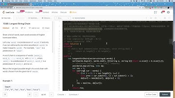 猩猩的乐园 LeetCode 1048 Longest String Chain