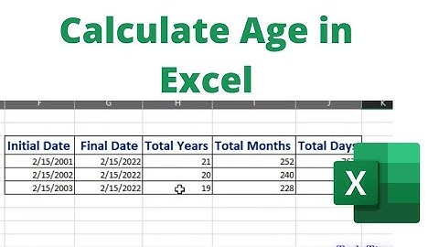 How do I calculate age in Excel|Datedif Function in excel|How to Calculate Age in Excel