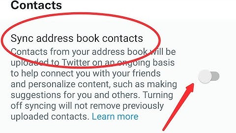 Twitter me sync address book contact kaise on kare