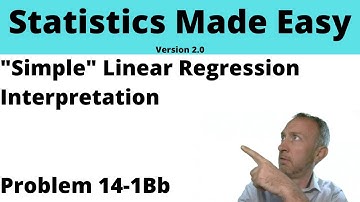Statistics Module 14 V2 - Simple Linear Regression, Problem 14-1Bb