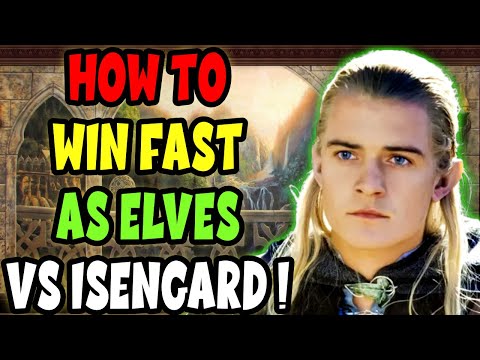 How to Play Elves VS Isengard | Quick Elven Strategy | LOTR | BFME 2 ROTWK 2.02 v8.5.0