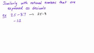Math 9 Lesson 3.2 Adding and Subtracting Rational Numbers