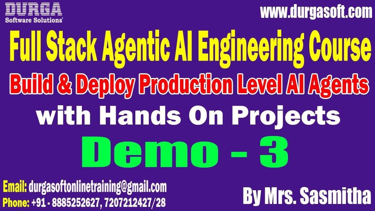 Full Stack Agentic AI Engineering Course tutorials || by Mrs. Sasmitha ...