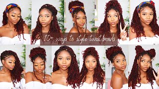 10 Ways To Style TWIST Or BOX BRAIDS | SPRING TWIST | Chev B.