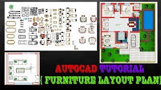 AutoCAD Furniture Layout Plan Tutorial For Beginners Part:2 (fast and efective!) CAD BLOCK Link :- http://www.cad-blocks.net/index