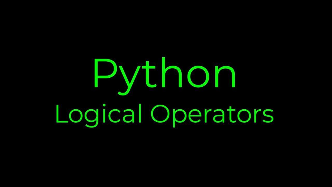 #Python Logical Operators: and/or/not - YouTube