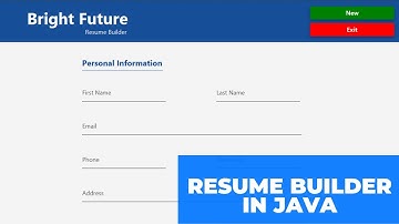 CV Builder / Resume Builder in Java/JavaFX