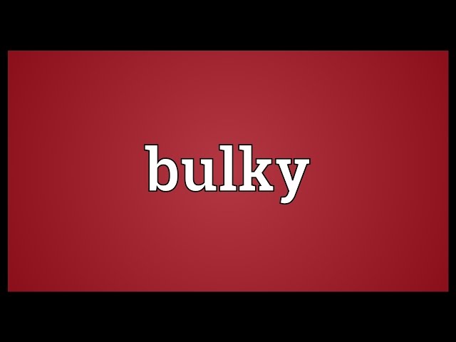 BULKY definition in American English