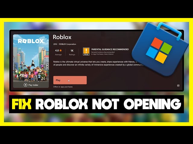 omg gayz help!!! Microsoft Store Roblox not launching. After a while it  crashes but I was too impatient to wait for it to crash. Any tips on how to  fix? (Windows 10
