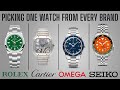 Picking one watch from every brand rolex tudor omega seiko grand seiko cartier  part 1