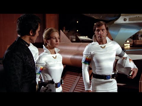 Erin Gray (Colonel Wilma Deering) in a 70's Shiny White Spandex Outfit 1080P BD