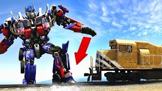 ¿Pueden +100 Transformers parar el tren en GTA 5? - Experimentos Grand Theft Auto 5 (GTA V)(Pueden +100 Transformers parar el tren en GTA 5? - Experimentos Grand Theft Auto 5 Los mejores vídeos de gta 5 online, trailer, dlc, guia, novedades, mods, ..., 2016-11-07T21:30:01.000Z)