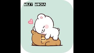 Unseen Milky and Mocha bear stickers|| Cartoon characters || Funny Cartoon character ||Love stickers