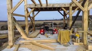 This is the first video of our timber framing vlog. In this vlog we take you through the process of harvesting the timbers, running the 