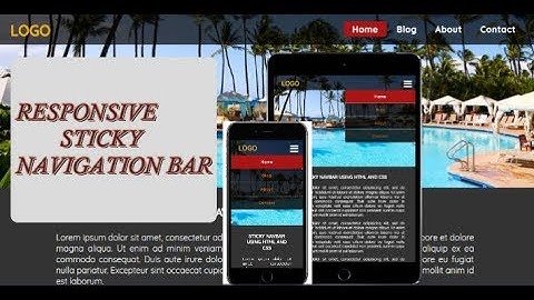 RESPONSIVE STICKY NAVIGATION BAR USING HTML AND CSS ONLY (No Javascript)