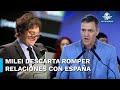 Javier Milei se niega a pedir disculpas a Pedro Sánchez y a su esposa