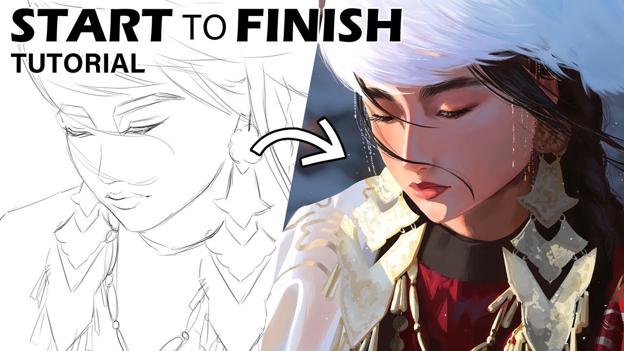 Digital Art Coloring Tutorial - Complete Process Explanation - YouTube