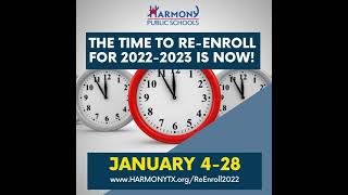 Ho-To: Re-Enroll at Harmony Public Schools for 2022-23
