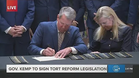 Gov. Kemp signs tort reform bills | Full signing
