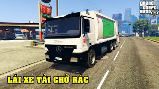 GTA 5 Lái Xe Tải Chở Rác Một Ngày Làm Người Công Nhân Lương Thiện Đi Nhặt Rác Trong Thành Phố screenshot 3