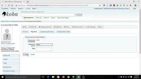 How to Collect Partial fine in  Koha