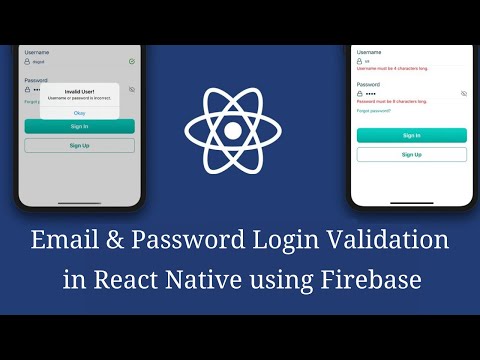 Email/Password validation in React Native with Firebase