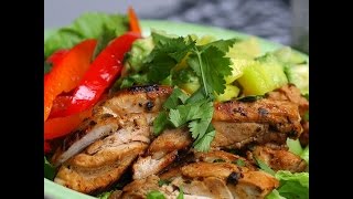 Cilantro Lime Chicken Salad with Mango Avocado Salsa