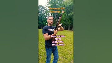 Rapid Mag Dump 10\22 LR Ruger Carbine Rifle 25 Round Magazine Fast Finger Pull #22longrifle #shorts