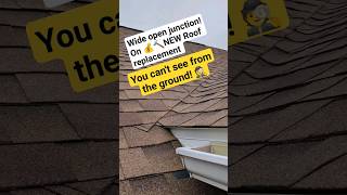 New#roof replacement with wide open gap at wall flashing#youtubeshorts#shortvideo#shorts #inspection