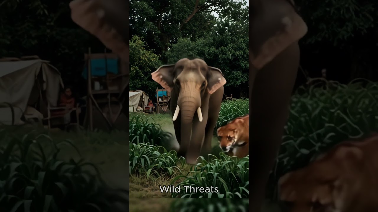 Elephant Protects Village from Leopard Attack 🐘🛡️🐆 