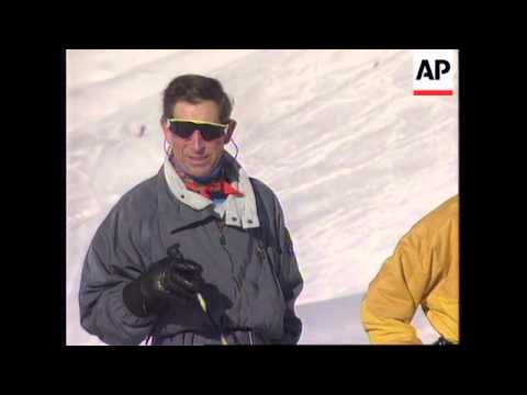 SWITZERLAND: KLOSTERS: PRINCE CHARLES AND SONS ON HOLIDAY