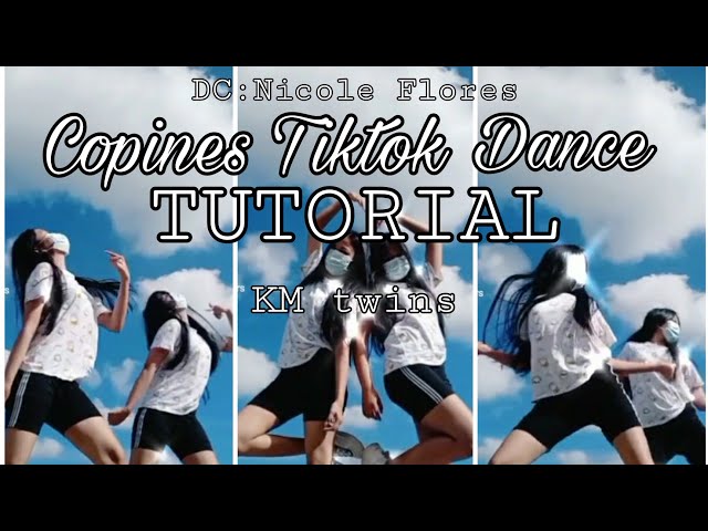 COPINES TikTok Dance TUTORIAL | MIRRORED 0.5 , 0.7 , Normal Speed | KM Twins class=