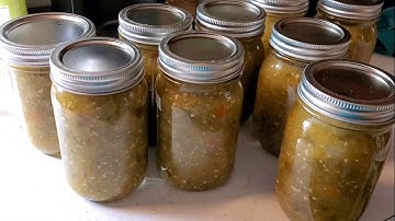 Making and Canning Salsa Verde. (Recipe Linked Below)