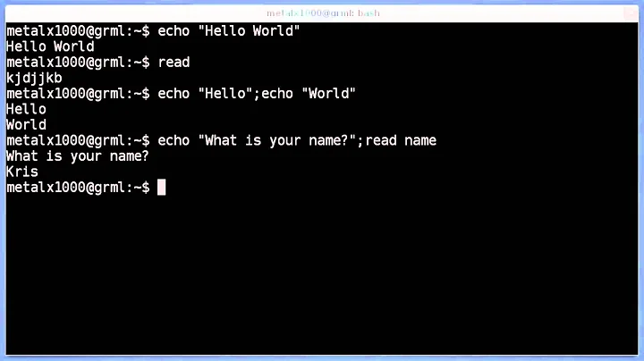 Shell Basics - echo and read - Linux Tutorial #1