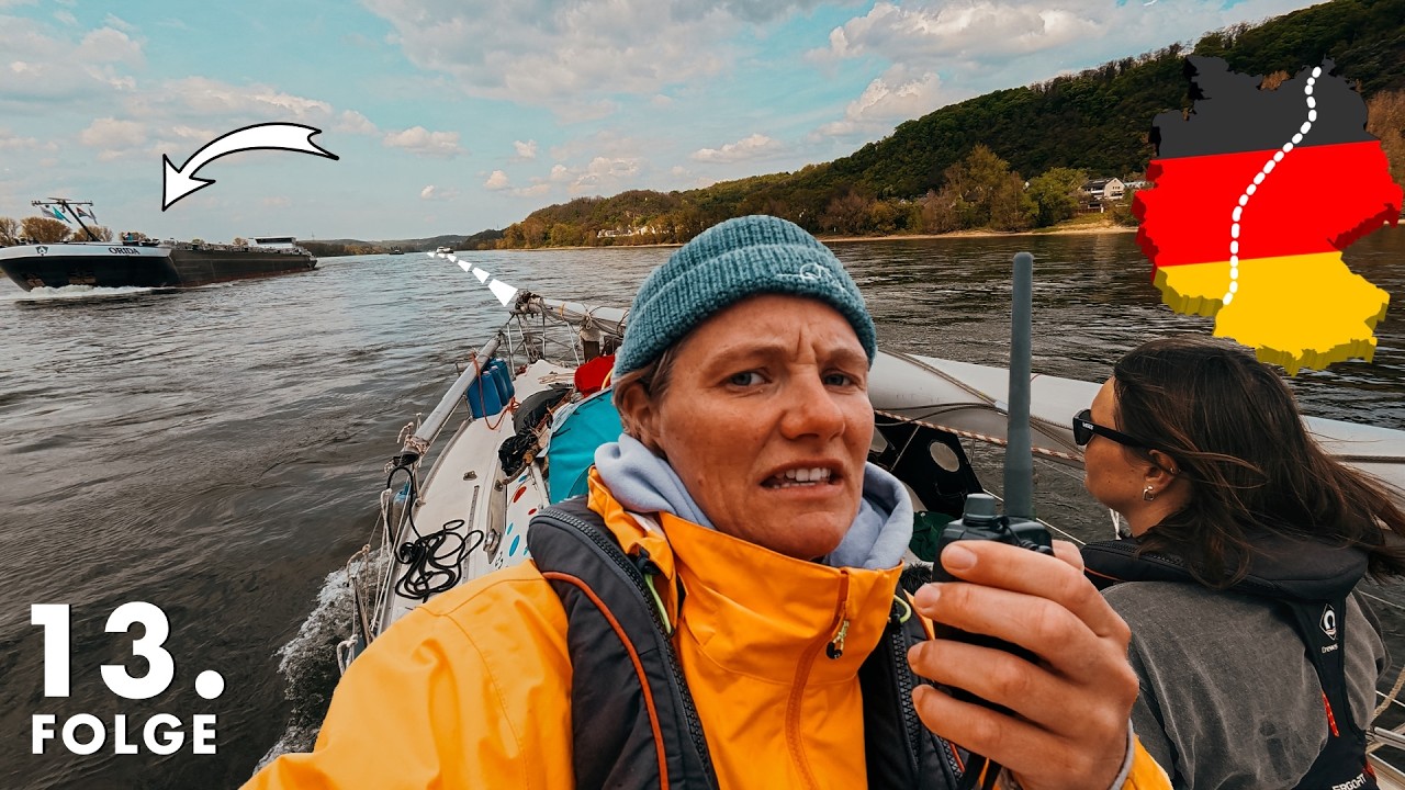 ⁣100 Kilometer aufs Deutschlands Schiffsautobahn 😳 Europa mit dem Segelboot