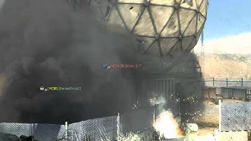 MW3 random throwing Knife on Dome through the Smoke!