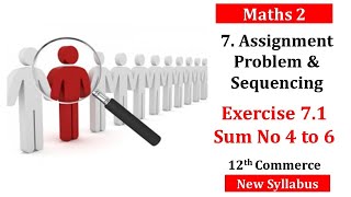Assignment Problem & Sequencing - Ex. 7.1 Sum 4 to 6 | 12th Commerce | New Syllabus