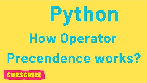 Operator Precedence in Python | Example Programs