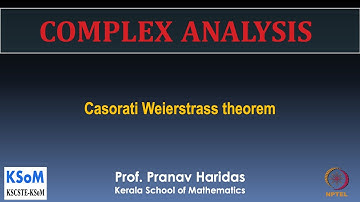 Lecture - 9.4 Casorati Weierstrass theorem