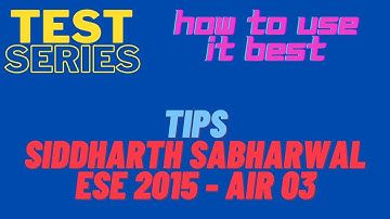 GATE+ ESE Online Test Series - How to use BEST| Siddharth Sabharwal ESE 2015 AIR 03