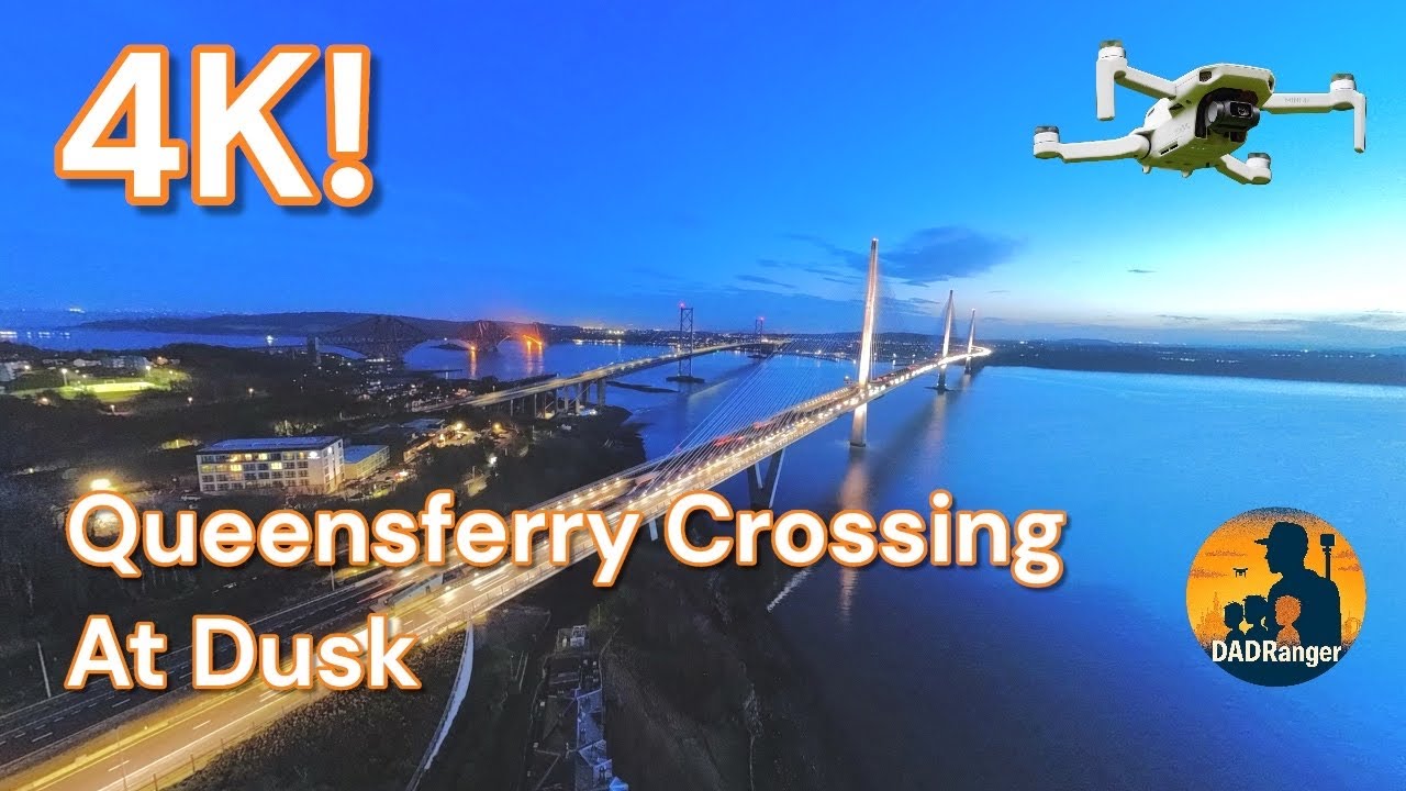 Queensferry Crossing at Dusk - DJI Mini 4k Drone