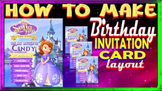 HOW TO MAKE BIRTHDAY INVITATION CARD USING MS POWERPOINT II SIMPLE AND EASY II SOFIA THE FIRST screenshot 5