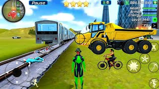 Rope Frog Ninja Hero Strange Gangster - Construction Truck at Train Station - Android Gameplay screenshot 3