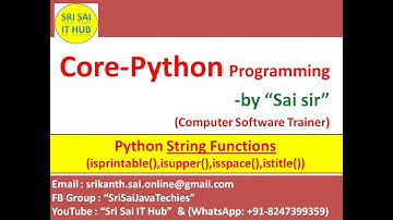 Python String Functions| Python String isprintable(), isupper(), isspace(), istitle() functions |#73