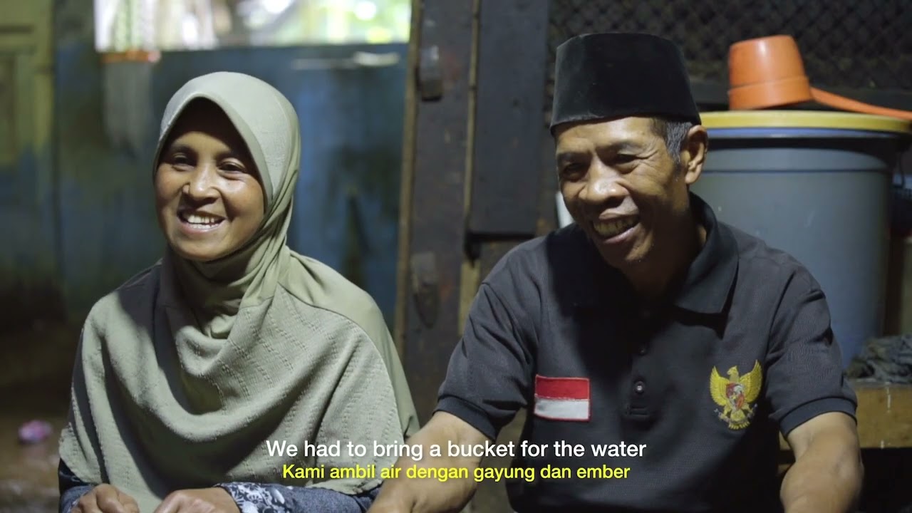 Pawit and Setiyono have a safe water connection at home