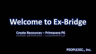 Primavera P6 - Resource Import from Excel