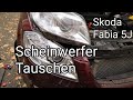 Schweinwerfer Skoda Fabia 5J Wechseln ohne Stoßfänger zu demontieren (1/3)