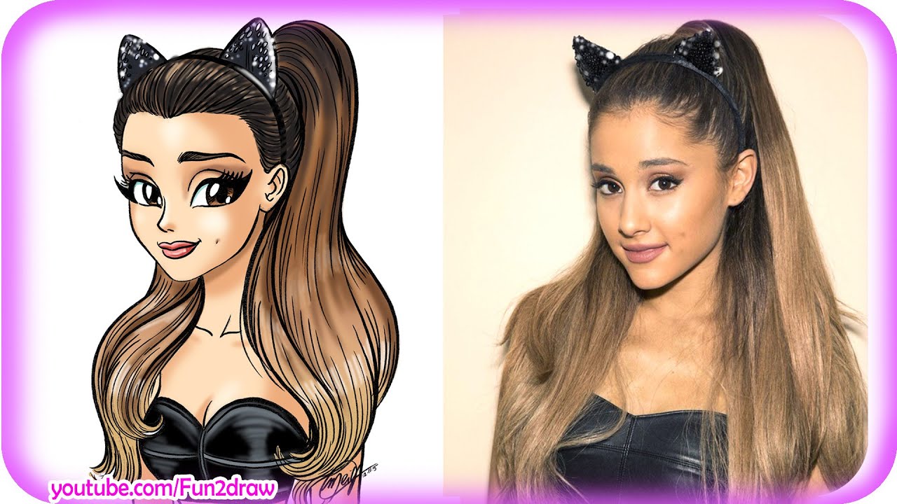 How to Draw Ariana Grande - Manga Drawing Tutorial - YouTube