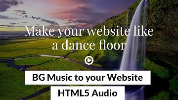 How to add background music to your website using Html, css and Jquery | HTML5 Audio